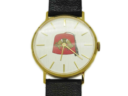 Vintage Shriner Fez Logo Manual Wind Wristwatch