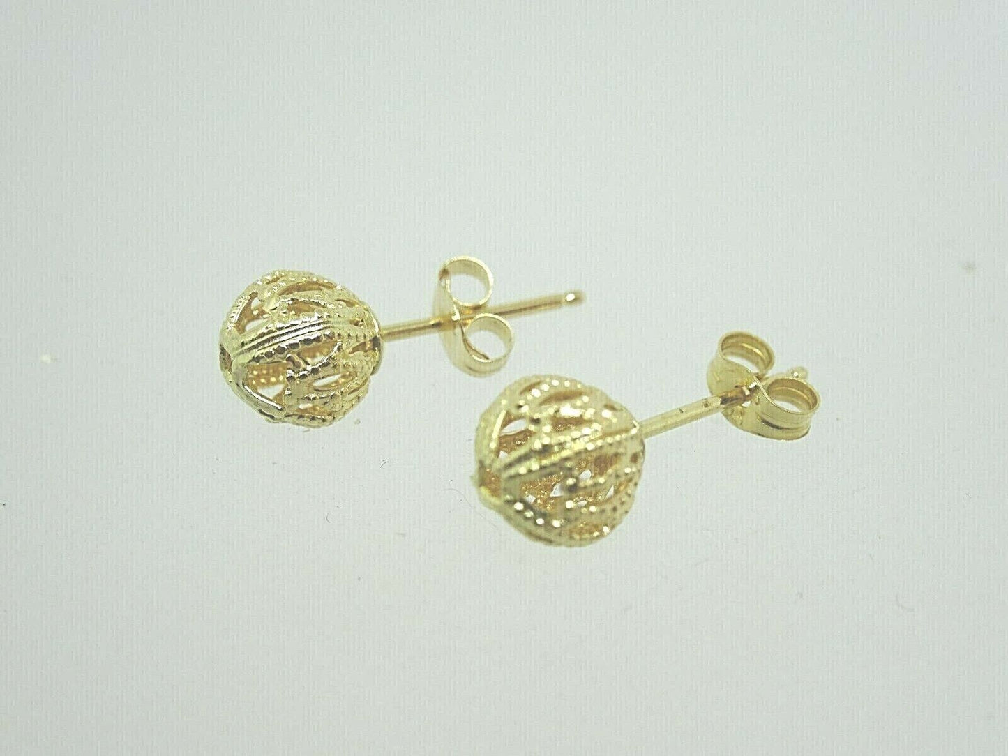 Globe Stud Earrings 18k Yellow Gold