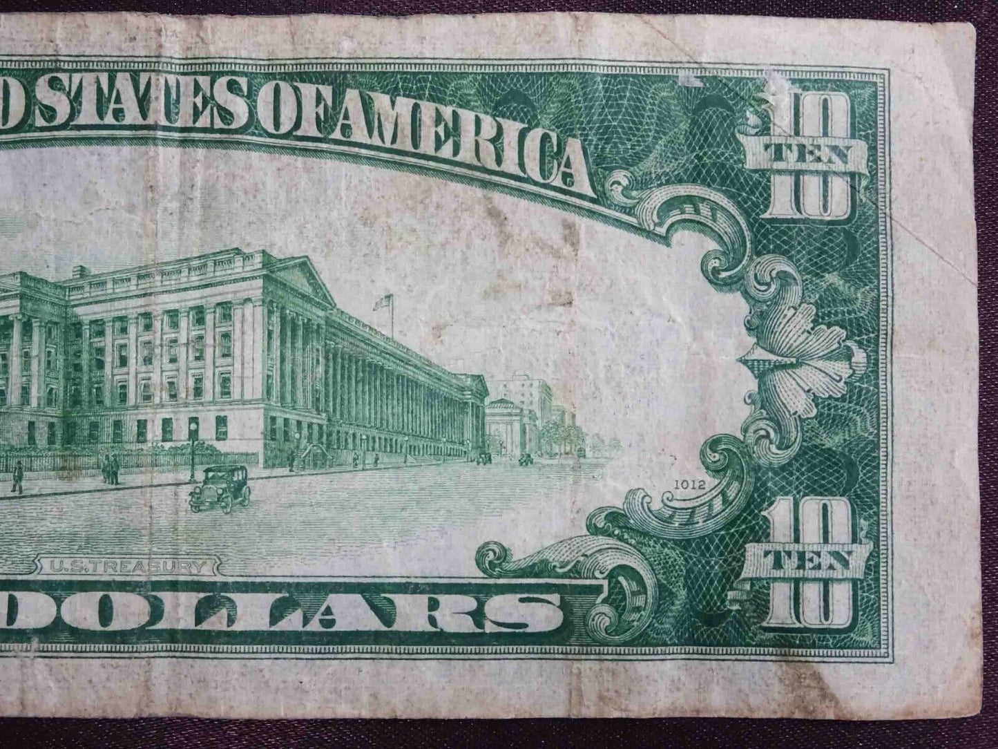 1934A $10 WWII World War II North Africa Silver Certificate Serial #B10351612A