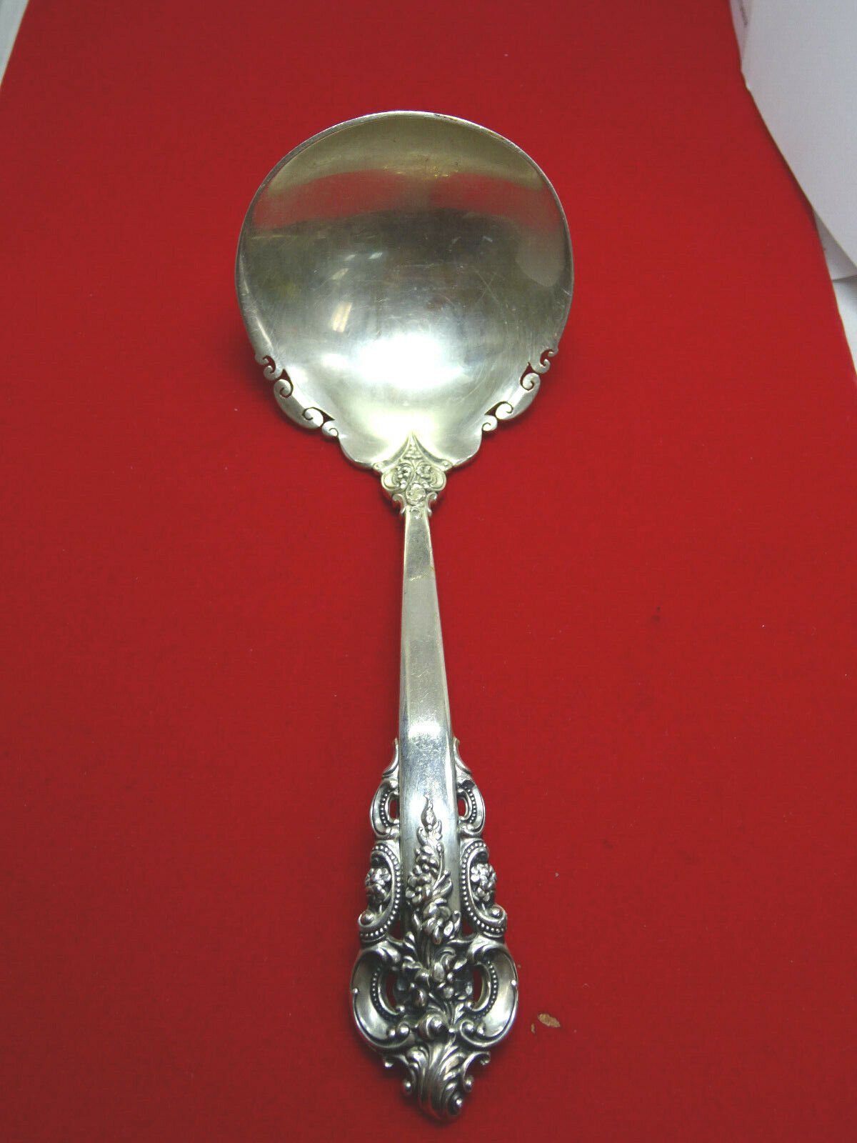 Wallace Grande Baroque Sterling Silver Gravy Ladle 6-1/2" No Mono