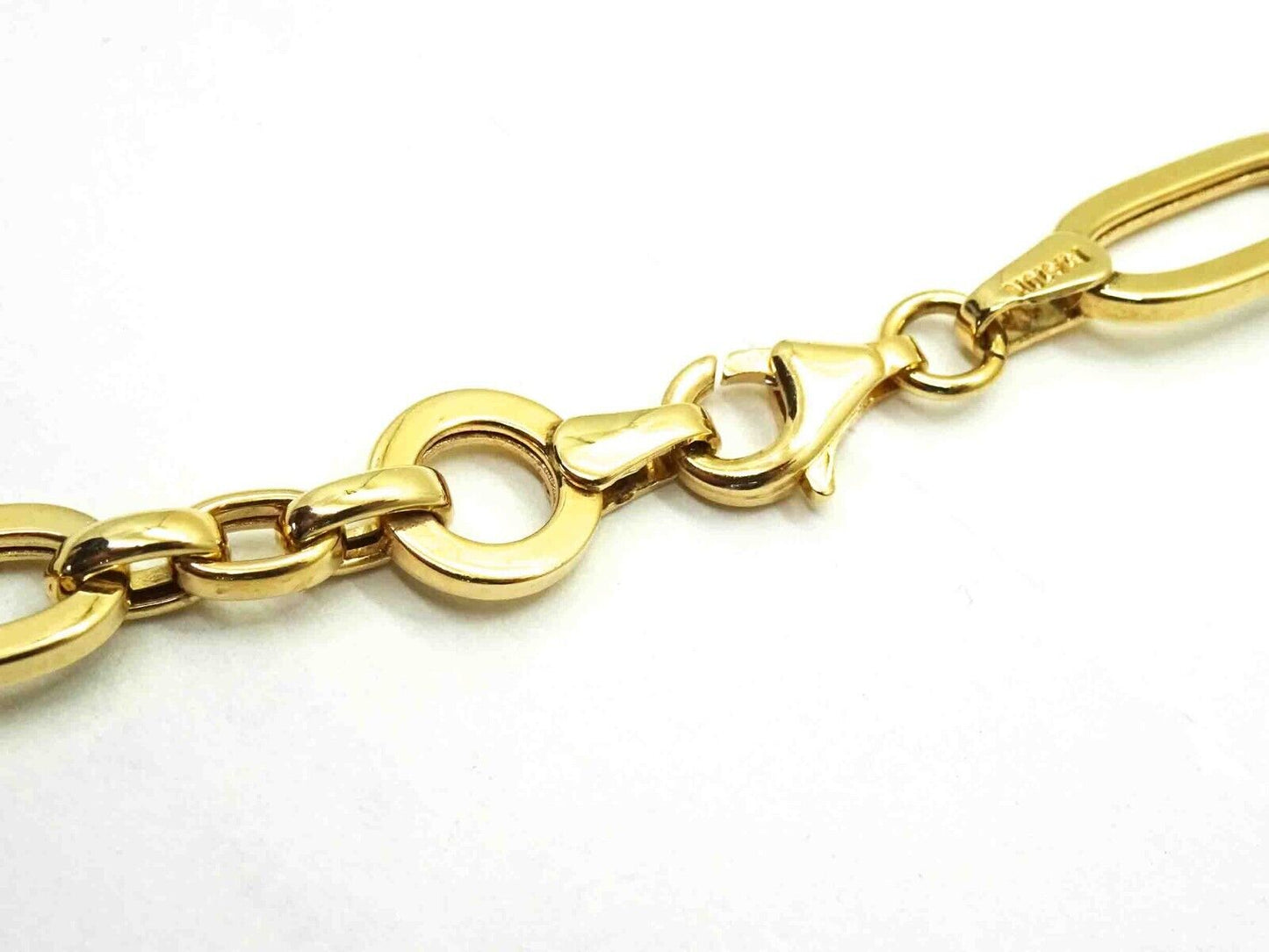 Custom-Made Round & Oval Link Chain Necklace 10k Gold 29" Long