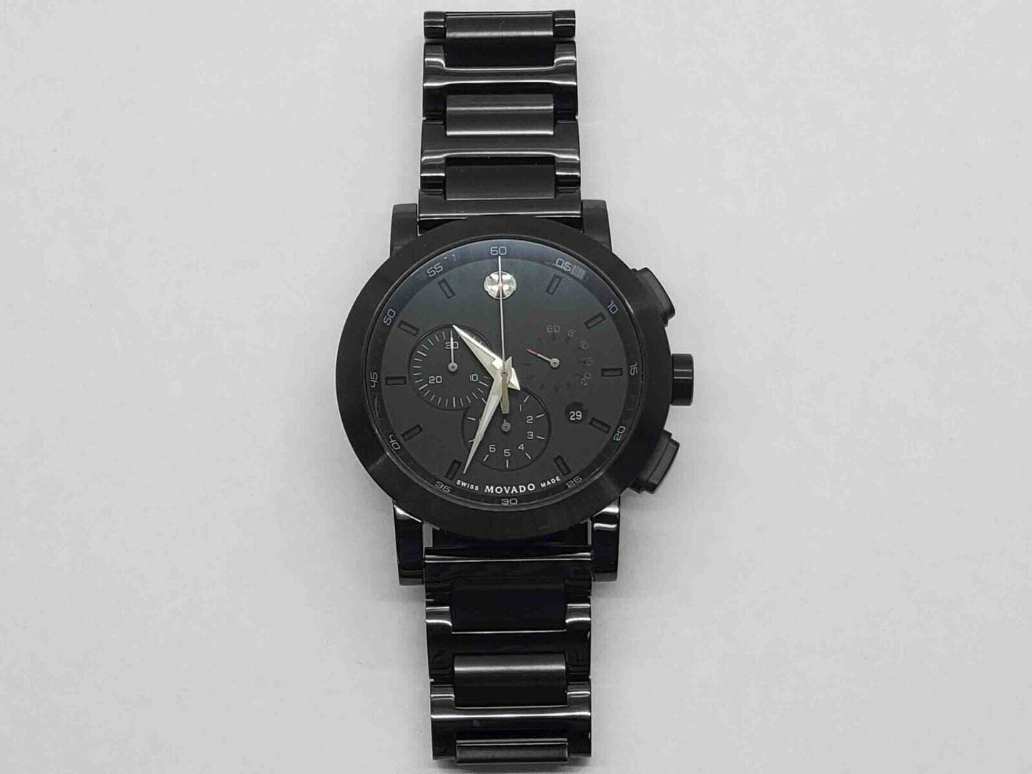Movado Men's Black 44mm Signature Sport Chronograph Wristwatch