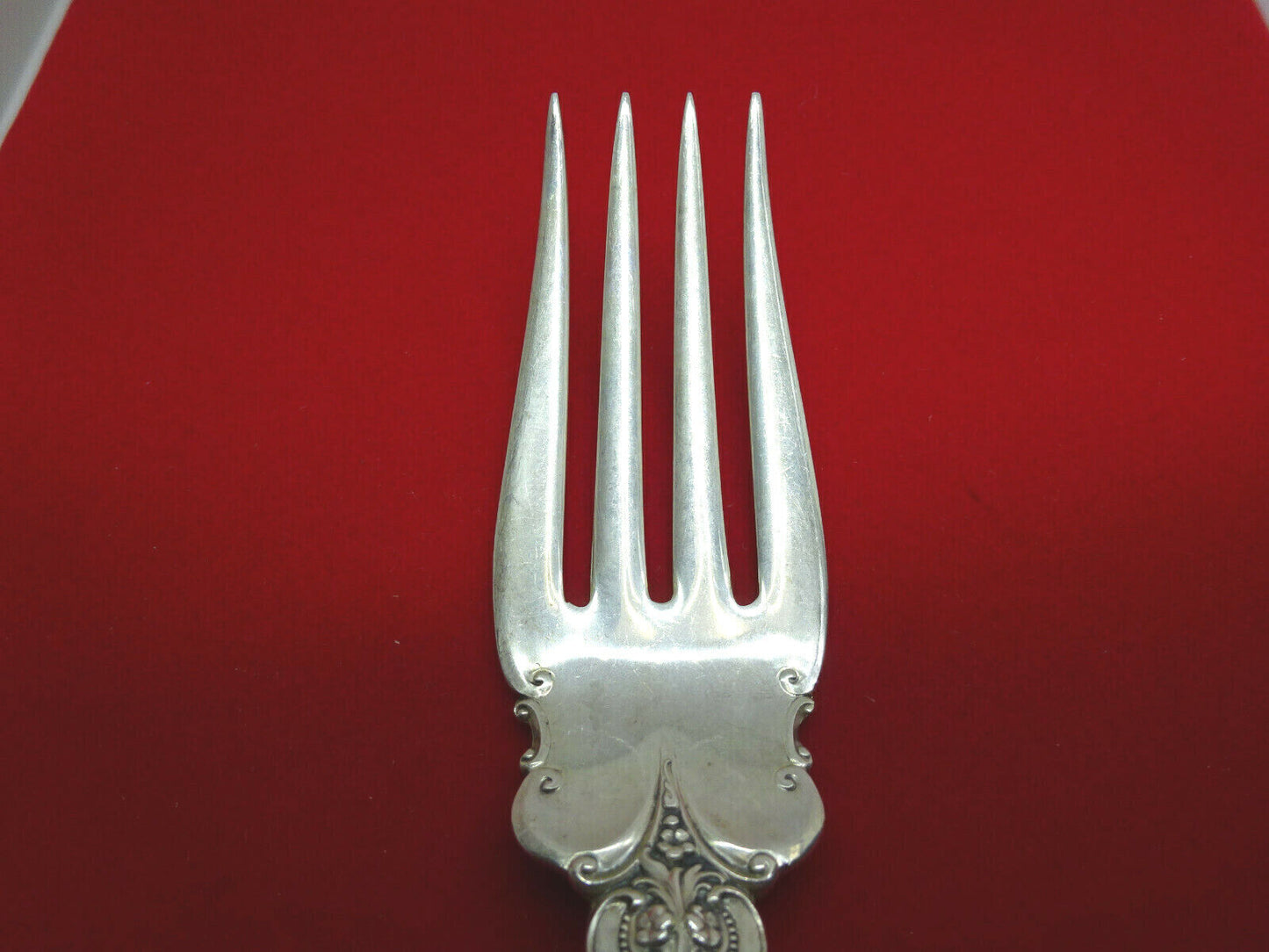 Grande Baroque by Wallace Sterling Silver Meat Fork, 8 1/4",Hallmarked,NO MONO