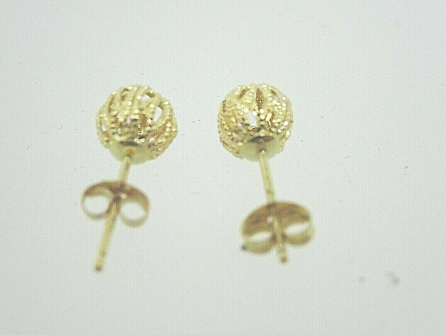 Globe Stud Earrings 18k Yellow Gold