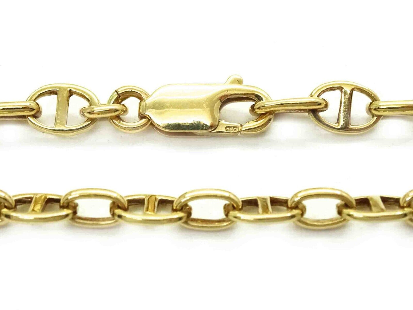 4.5mm Wide Mariner & Oval Link Chain Necklace 14k Gold 20.5" Long 16.1 Grams