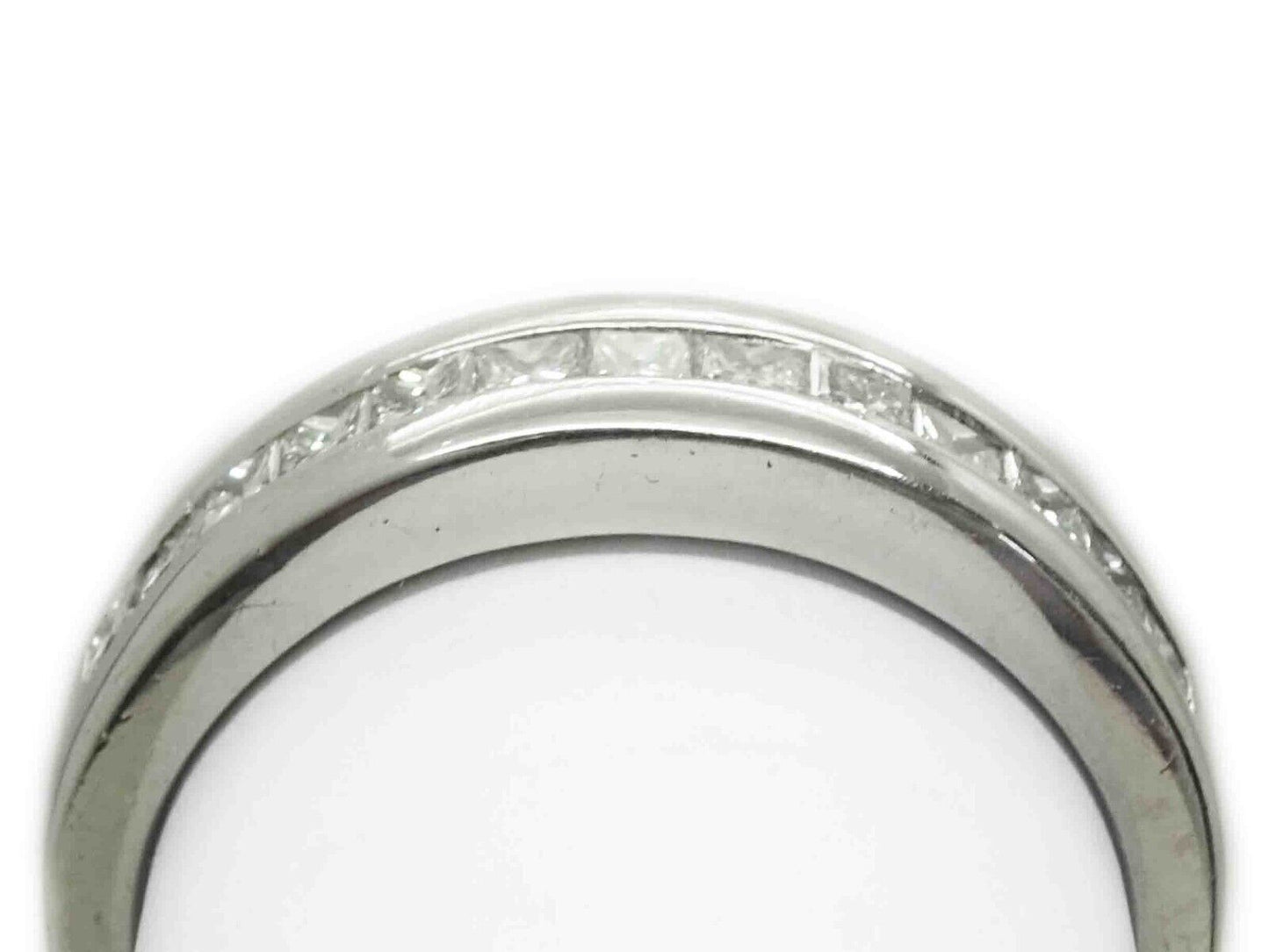 Men's 1.30ct tw Channel Princess Diamond 6mm Band Ring Platinum Size 12.25