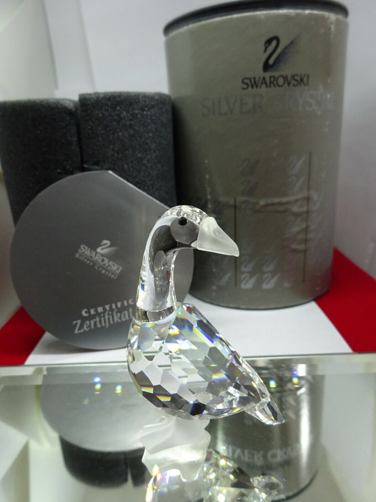 Swarovski Crystal Figurine Mother Goose Mint in Box & COA 2-1/2" Tall