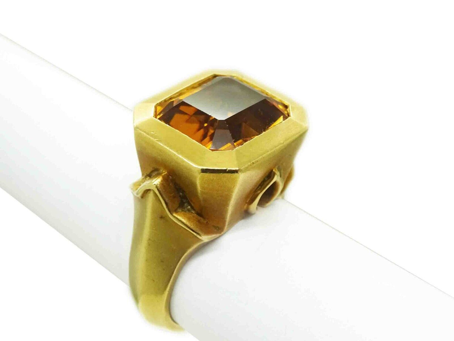 Michelle Mitchell 4.85ct Natural Palmeira Citrine Ring 18k Gold Size 6.25