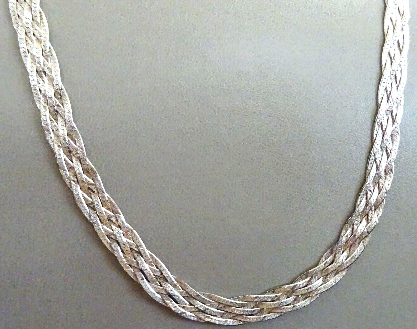 Sparkling 9mm Beautiful Italian Triple Weave Sterling Silver 925 Necklace, 24"