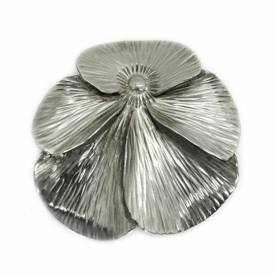 Vintage Stuart Nye Pansy Pin Brooch Sterling Silver