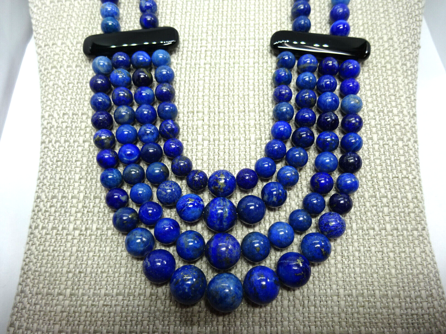 NEW Jay King Blue Lapis & Onyx Multi-Strand Bead Necklace,Desert RoseTrading,DRT