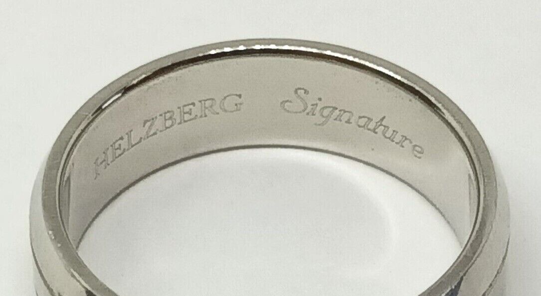 Helzberg Signature Palladium Knife Edge Wedding Band Size 6.5, 6mm