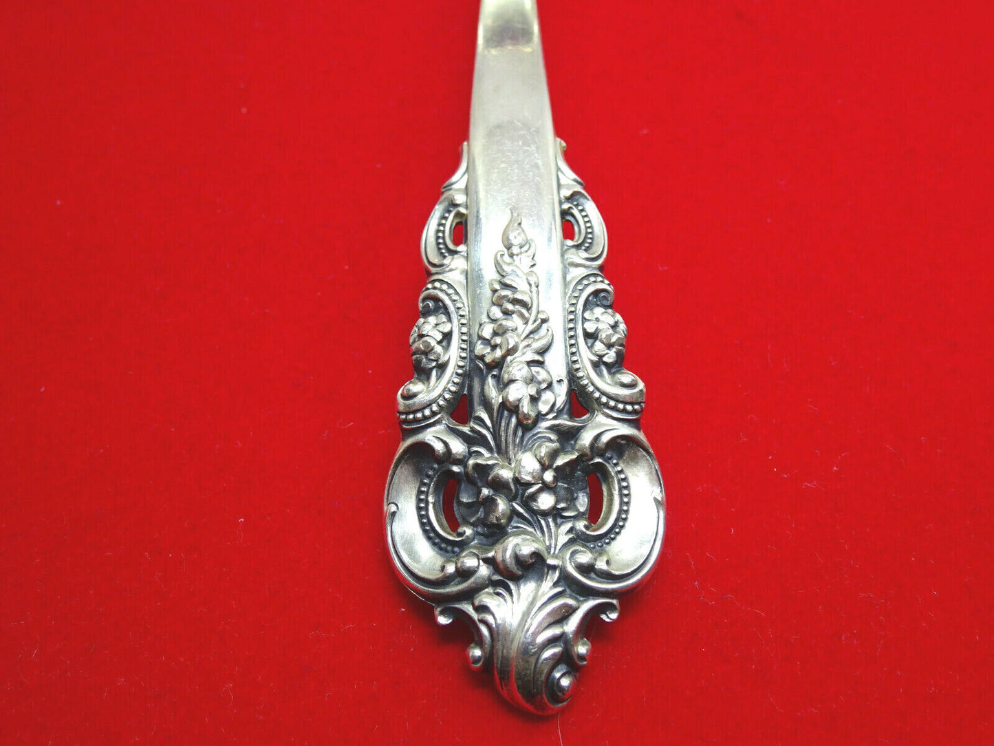 Wallace Grande Baroque Sterling Silver Gravy Ladle 6-1/2" No Mono