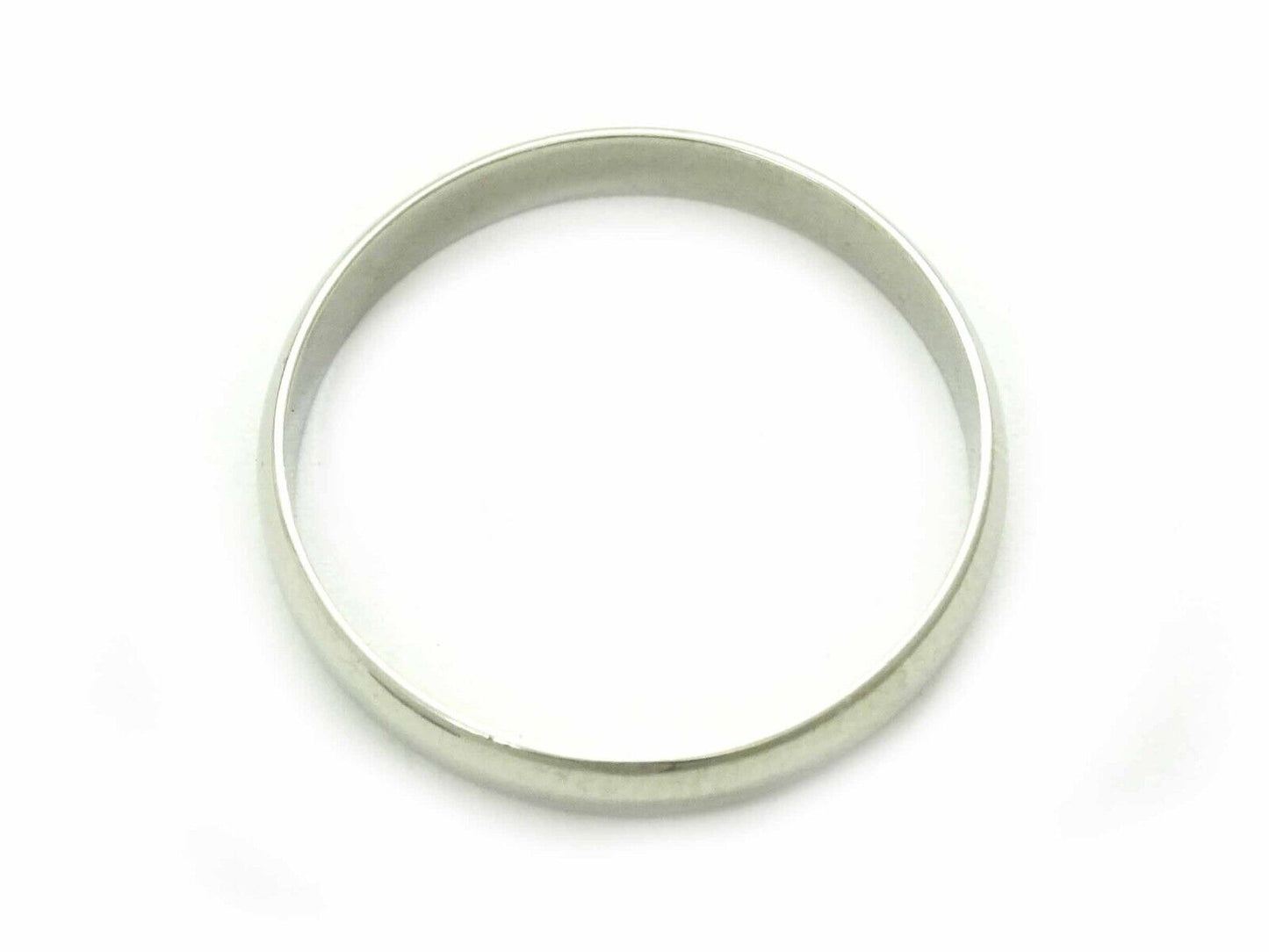 3mm Wide Unisex High Polish Platinum Band Ring Size 9