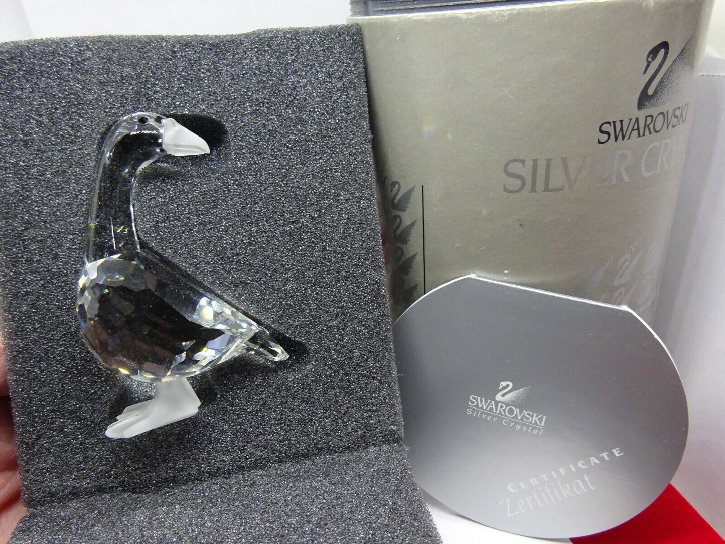 Swarovski Crystal Figurine Mother Goose Mint in Box & COA 2-1/2" Tall