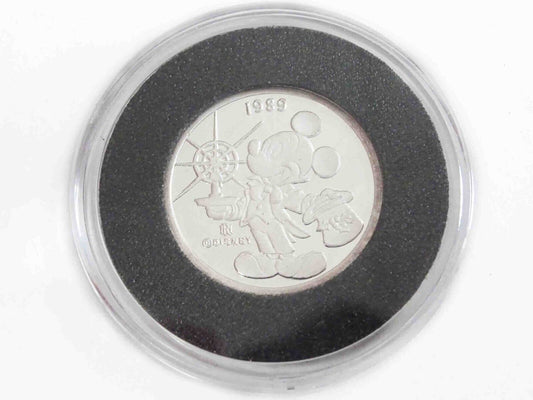 Disney 1989-1990 Mickey's Holiday Greetings 1/10 oz .999 Fine Silver Coin