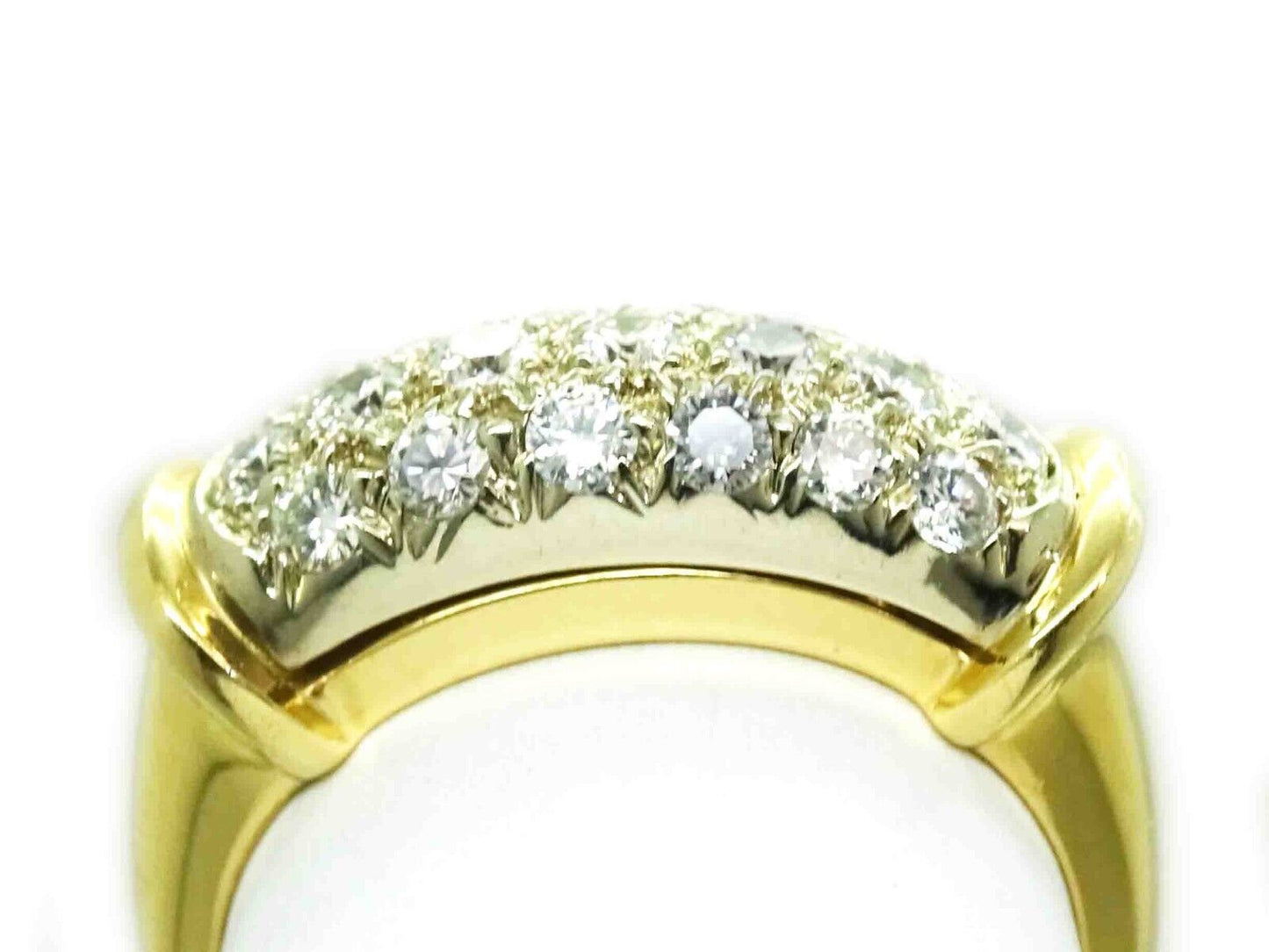 1.00ct tw Diamond Pavé Station Band Ring 14k Gold 6.1 Grams Size 6.5