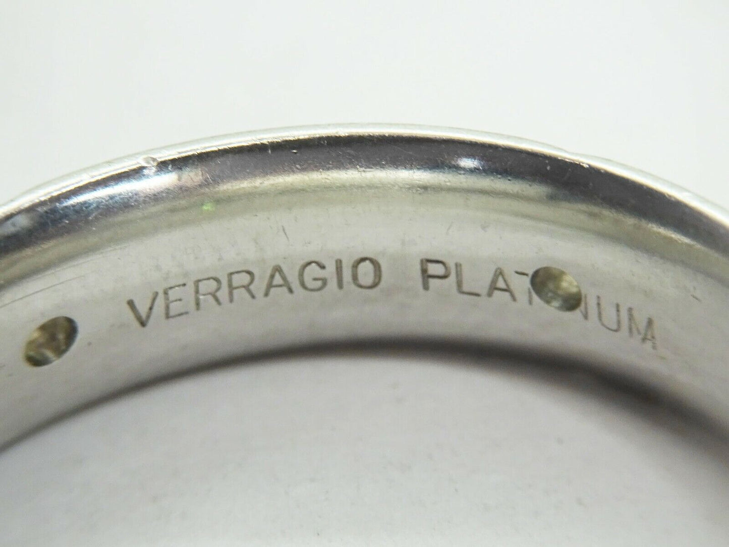 Verragio Men's Diamond Platinum Wedding Ring Band Size 9.25