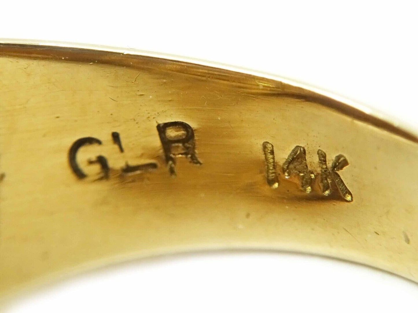 Men's 1.41ct tw Diamond Raised Step Setting Ring 14k Gold GLR Size 9.5