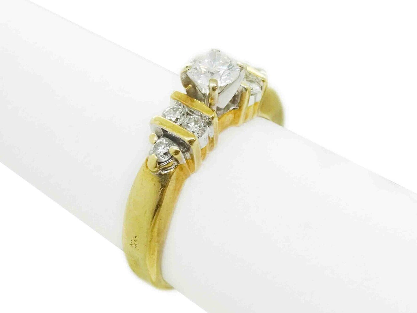 0.38ct tw Natural Earth Mined Diamond Ring 14k Gold Size 6.25