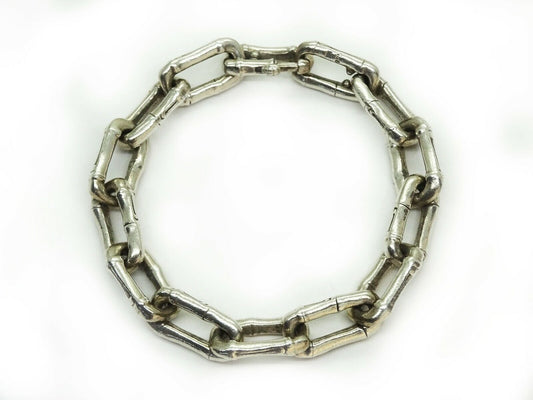 John Hardy Designer Bamboo Link Bracelet Sterling Silver