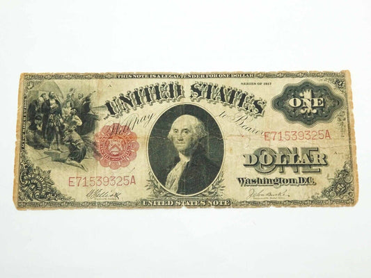 1917 $1 "Sawhorse" United States Legal Tender Large Note E71539325A