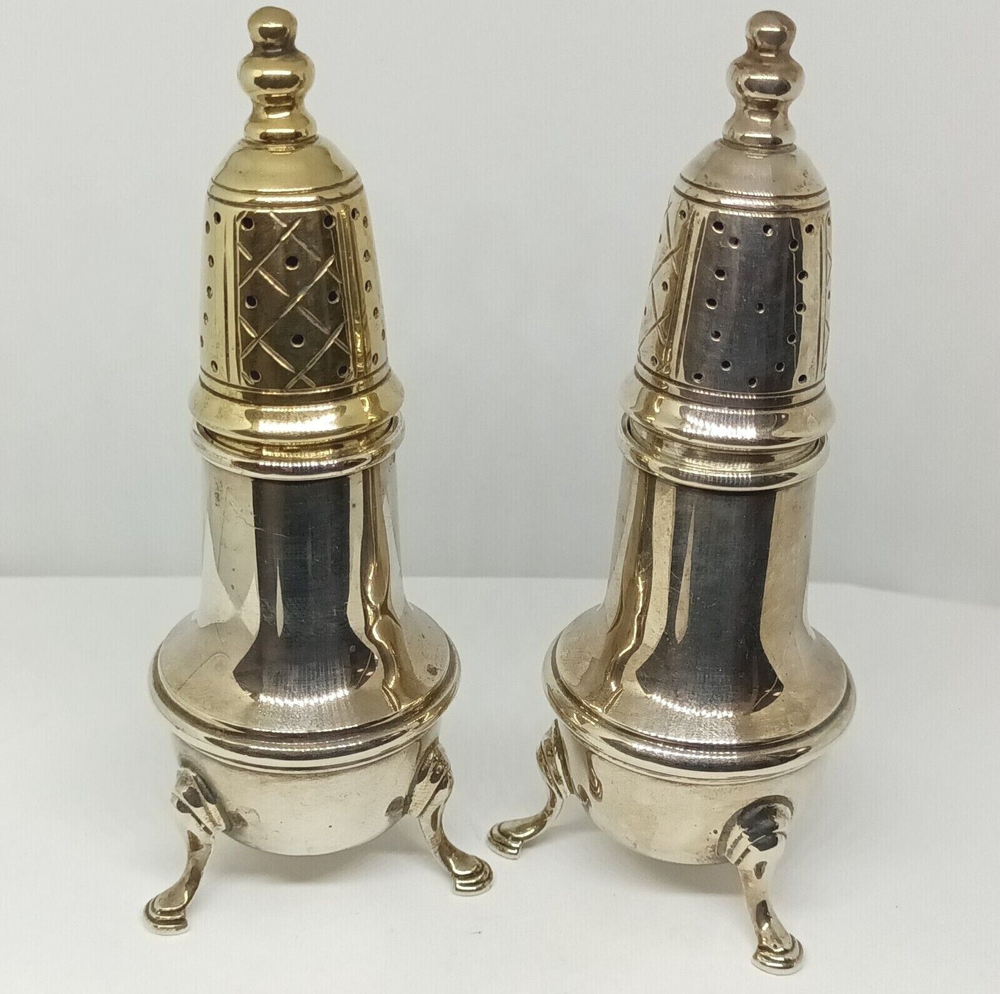 Colonial Revival Redlich & Co. Sterling Silver 2954 Salt & Pepper Shakers