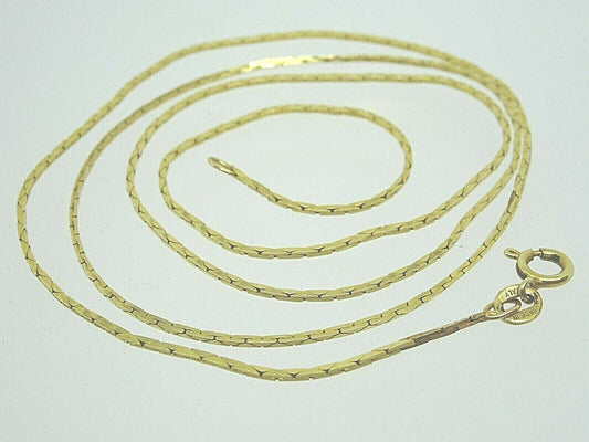 Italian 1mm Box Chain 14k Yellow Gold 24" 5.5 Grams