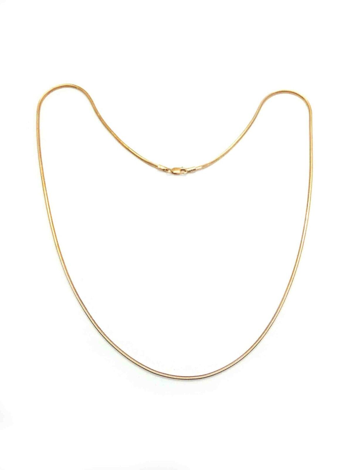 1.5mm Wide Dia-Cut Box Chain Necklace 18k Rose Gold 20" Long 10.7 Grams