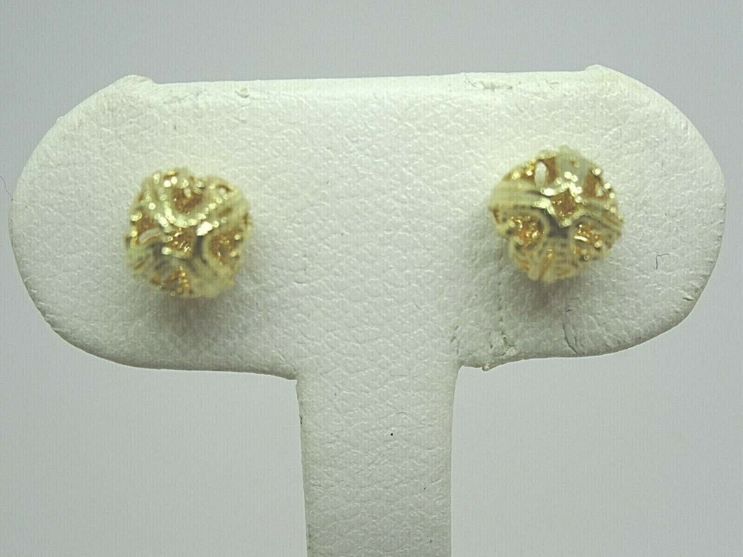 Globe Stud Earrings 18k Yellow Gold