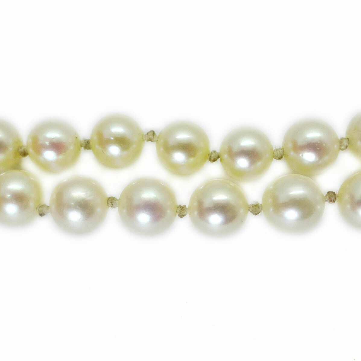 Estate 5mm - 5.5mm Cultured Saltwater Pearl Necklace 10k White Gold 18"