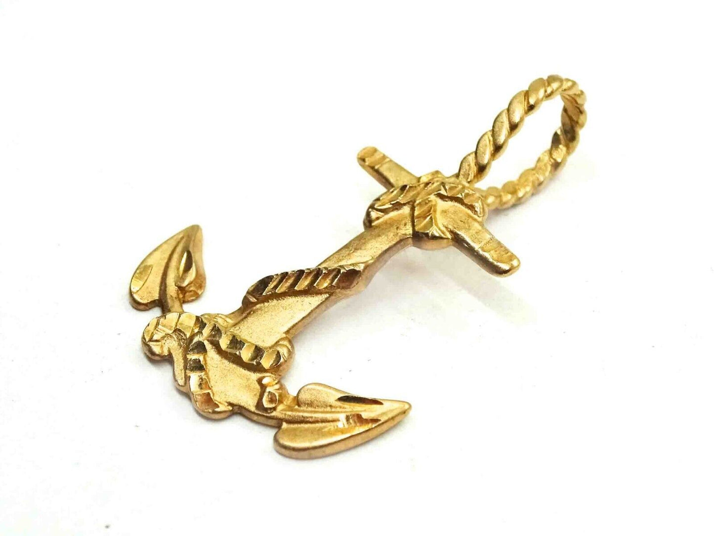 Michael Anthony Sea Anchor Rope Wrap Pendant 14k Gold 1.9 Grams