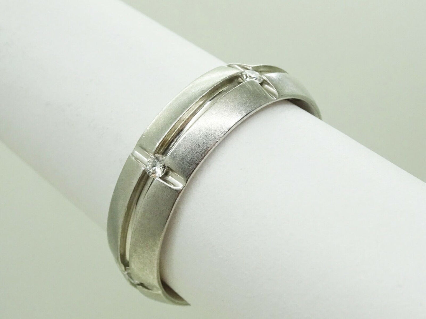 Verragio Men's Diamond Platinum Wedding Ring Band Size 9.25