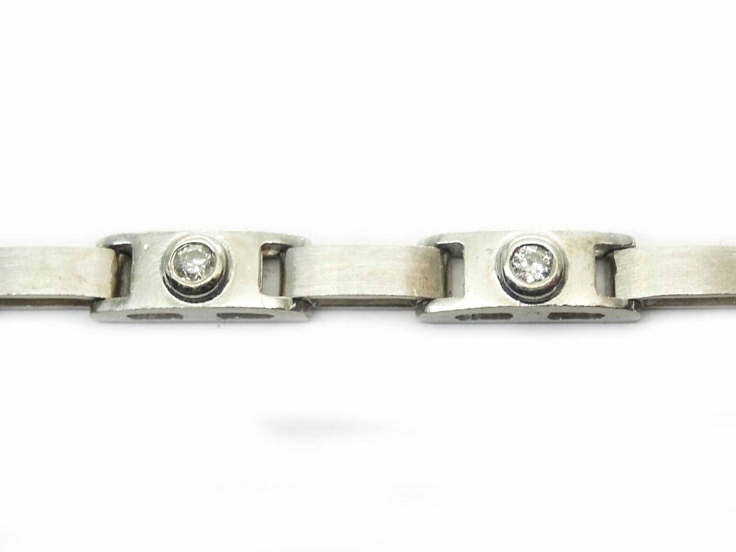 0.45ct tw Natural Diamond Tennis Bracelet 14k White Gold 6.5"